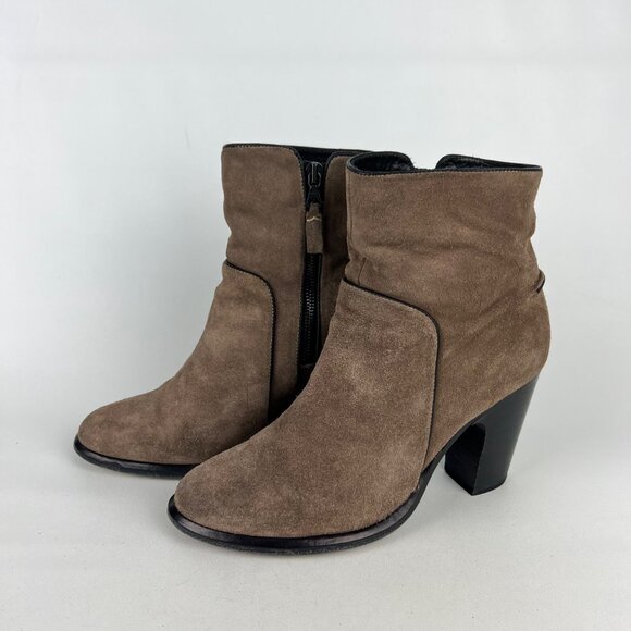 rag & bone Womens Grayson Brown Suede Ankle Boot Block Heel size 39.5 US 9.5 - Picture 3 of 16
